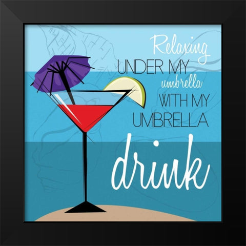 Bach Umbrella Black Modern Wood Framed Art Print by Grey, Jace