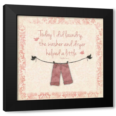 Laundry Red 2 Black Modern Wood Framed Art Print by Grey, Jace