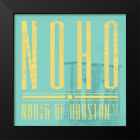 NOHO in Spring Black Modern Wood Framed Art Print by Grey, Jace