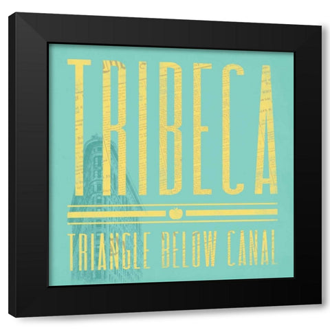 Tribeca in Spring Black Modern Wood Framed Art Print by Grey, Jace