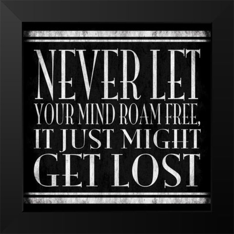 Mind Game Black Modern Wood Framed Art Print by Grey, Jace