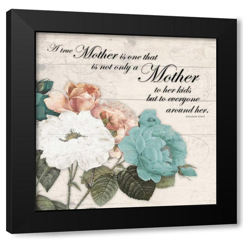 Mother Black Modern Wood Framed Art Print with Double Matting by Grey, Jace