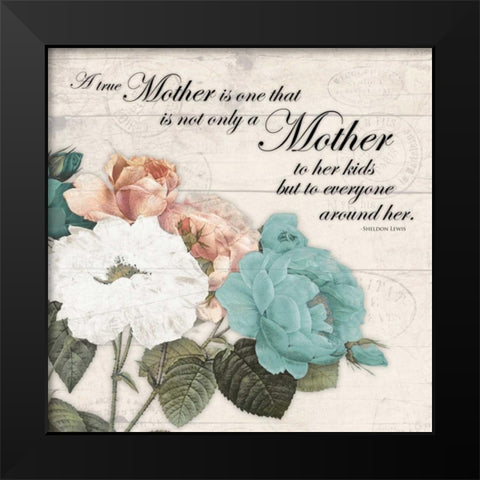 Mother Black Modern Wood Framed Art Print by Grey, Jace