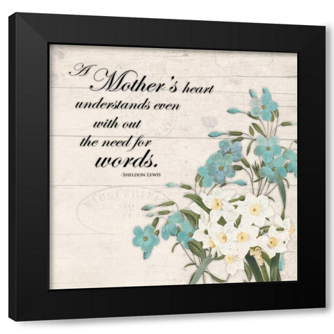 Mother mate Black Modern Wood Framed Art Print with Double Matting by Grey, Jace