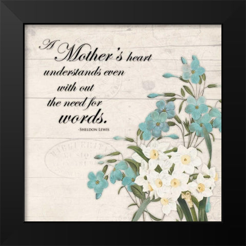 Mother mate Black Modern Wood Framed Art Print by Grey, Jace