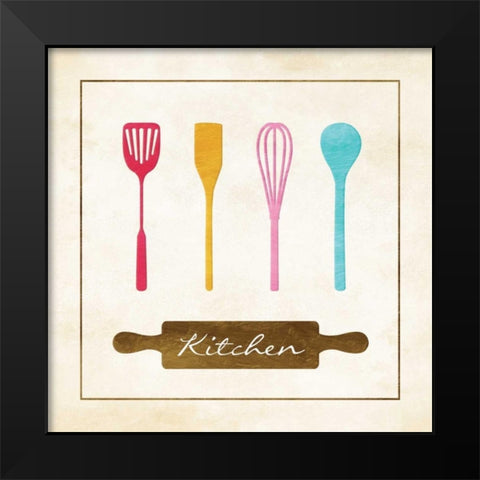Kitchen Essentials Mate Black Modern Wood Framed Art Print by Grey, Jace