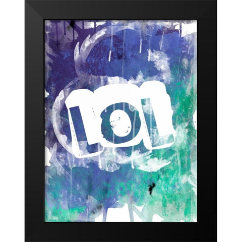 Watercolor LOL Black Modern Wood Framed Art Print by Grey, Jace