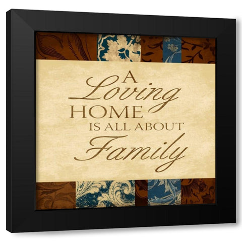 Family Black Modern Wood Framed Art Print with Double Matting by Grey, Jace