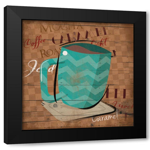 Coffee 2 Black Modern Wood Framed Art Print with Double Matting by Grey, Jace