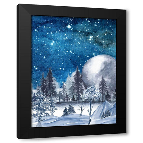 Nightfall Black Modern Wood Framed Art Print by Keith, Jesse