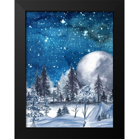 Nightfall Black Modern Wood Framed Art Print by Keith, Jesse