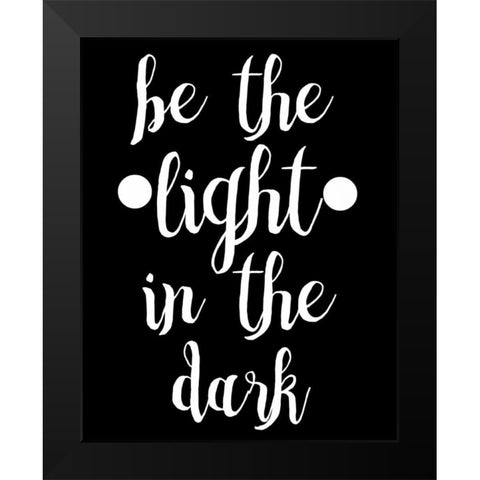 Light In The Dark Black Modern Wood Framed Art Print by Matic, Jelena