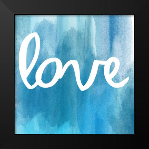 Cool Love Black Modern Wood Framed Art Print by Matic, Jelena