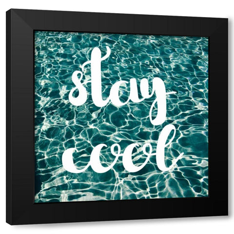Insta Stay Cool Pool Black Modern Wood Framed Art Print with Double Matting by Matic,Jelena