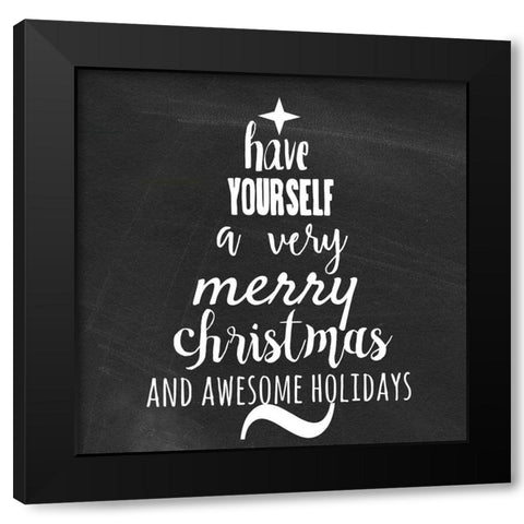 Tree Top Black Modern Wood Framed Art Print by Matic, Jelena