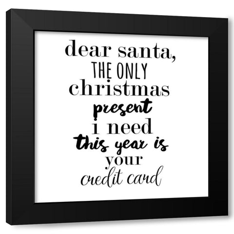Black And White Holiday Black Modern Wood Framed Art Print with Double Matting by Matic, Jelena