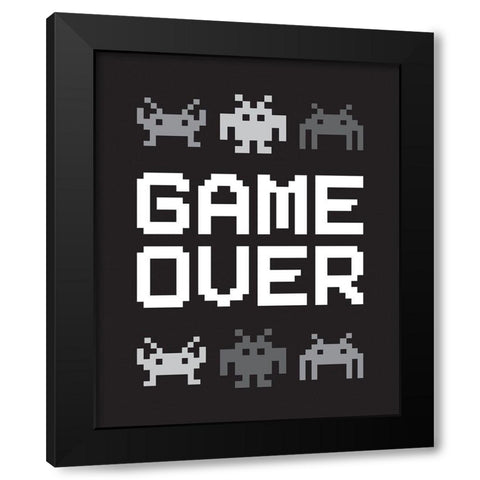 Game Over 3 Black Modern Wood Framed Art Print with Double Matting by McCully, Jennifer
