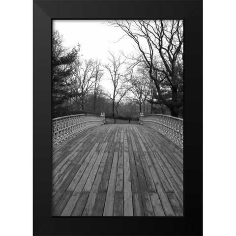 Central Park Bridge 4 Black Modern Wood Framed Art Print by Grey, Jace
