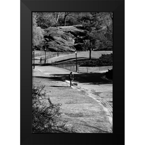 Central Park Jazz Black Modern Wood Framed Art Print by Grey, Jace