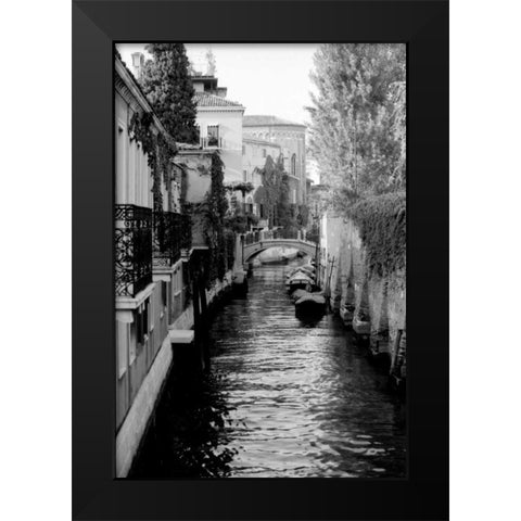 Cinque calli di Venezia 5 Black Modern Wood Framed Art Print by Grey, Jace
