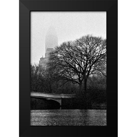 Central Park Bridge I Black Modern Wood Framed Art Print by Grey, Jace