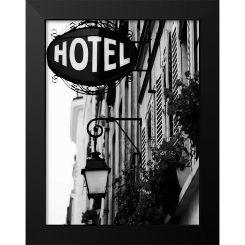 Paris Hotel Black Modern Wood Framed Art Print by Grey, Jace