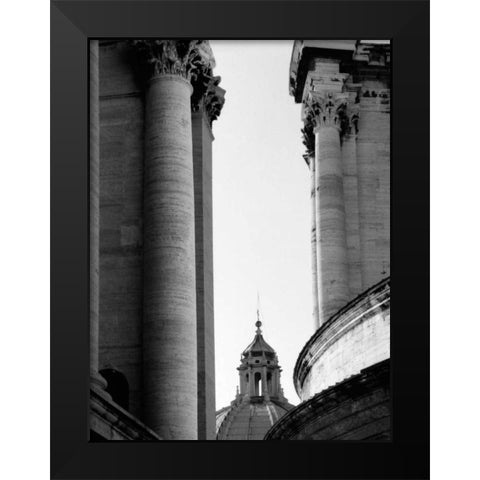 Vatican Dome and Column Black Modern Wood Framed Art Print by Grey, Jace