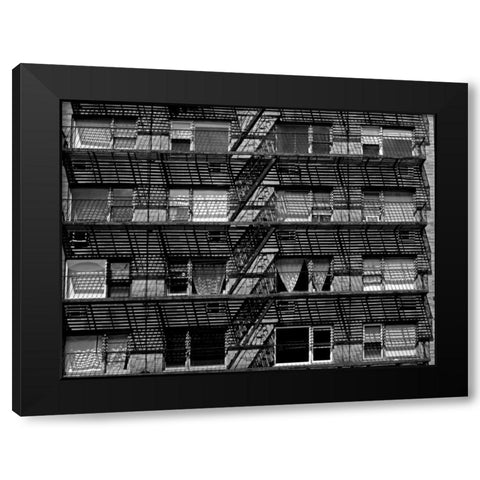 Escaping The Fire C Black Modern Wood Framed Art Print by Pica, Jeff