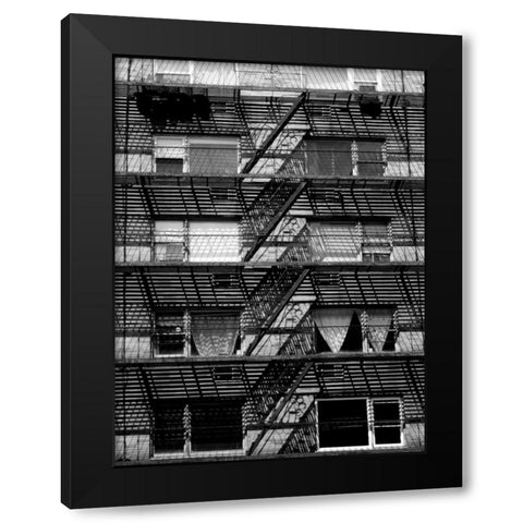 Escaping The Fire D Black Modern Wood Framed Art Print by Pica, Jeff