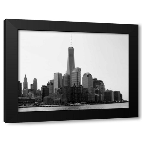 Freedom Tower Black Modern Wood Framed Art Print by Pica, Jeff