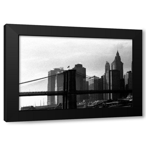 Downtown Manhattan 2 Black Modern Wood Framed Art Print by Pica, Jeff
