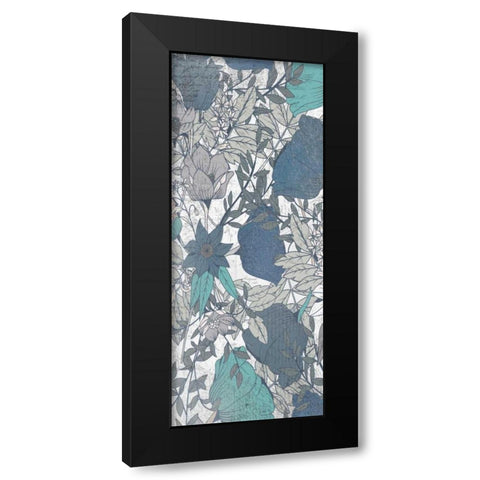 Carte Postale Blooms Mineral 1 Black Modern Wood Framed Art Print with Double Matting by Allen, Kimberly