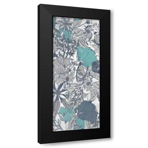 Carte Postale Blooms Mineral 2 Black Modern Wood Framed Art Print with Double Matting by Allen, Kimberly