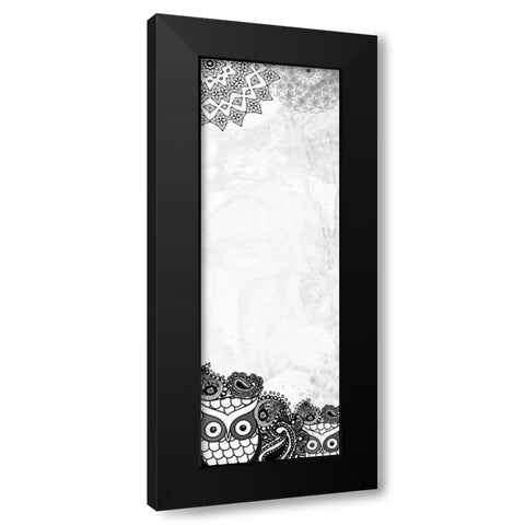 Owls and Paisleys Black Modern Wood Framed Art Print by Allen, Kimberly