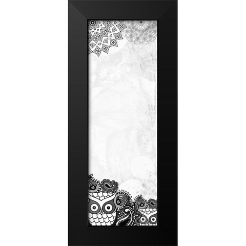 Owls and Paisleys Black Modern Wood Framed Art Print by Allen, Kimberly