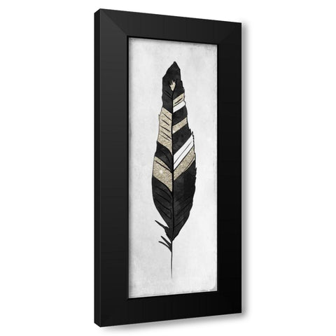 White Feathered 3 Black Modern Wood Framed Art Print with Double Matting by Allen, Kimberly