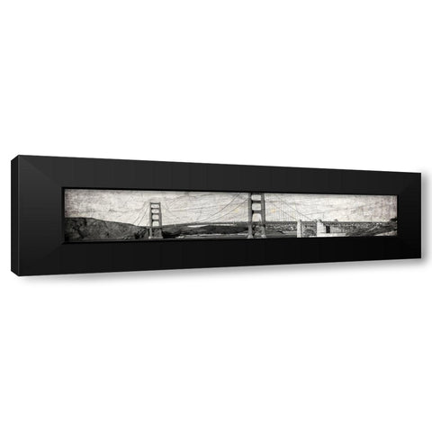 Golden Gate Black Modern Wood Framed Art Print by Kimberly, Allen