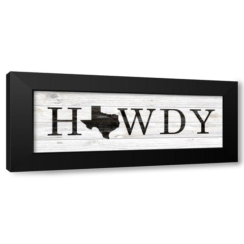 Howdy Black Modern Wood Framed Art Print by Kimberly, Allen