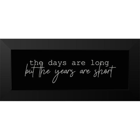 The Days Black Modern Wood Framed Art Print by Kimberly, Allen