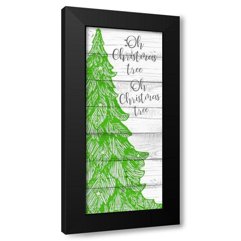 Oh Christmas Tree 2 Black Modern Wood Framed Art Print by Kimberly, Allen