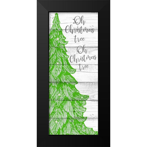 Oh Christmas Tree 2 Black Modern Wood Framed Art Print by Kimberly, Allen