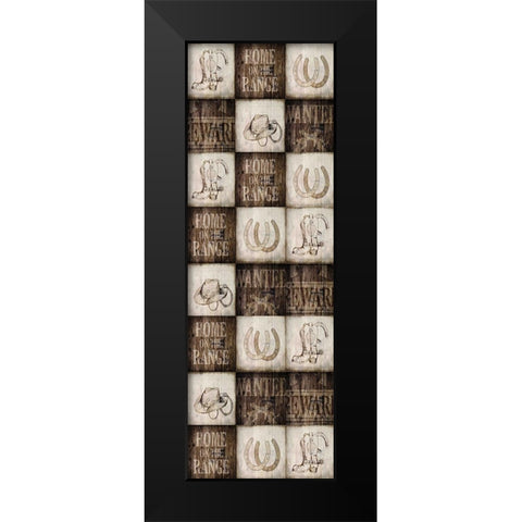 Home on the Range Panel Black Modern Wood Framed Art Print by Kimberly, Allen