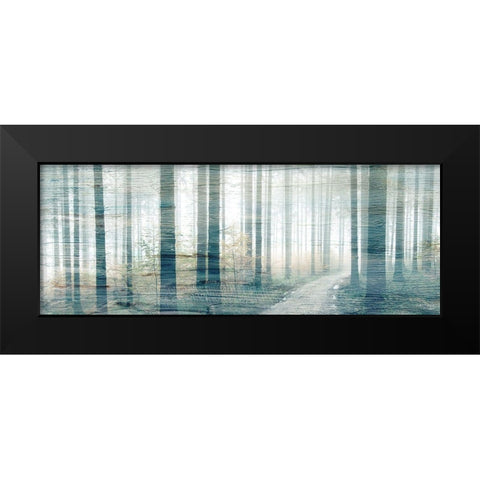Forest Road Black Modern Wood Framed Art Print by Kimberly, Allen