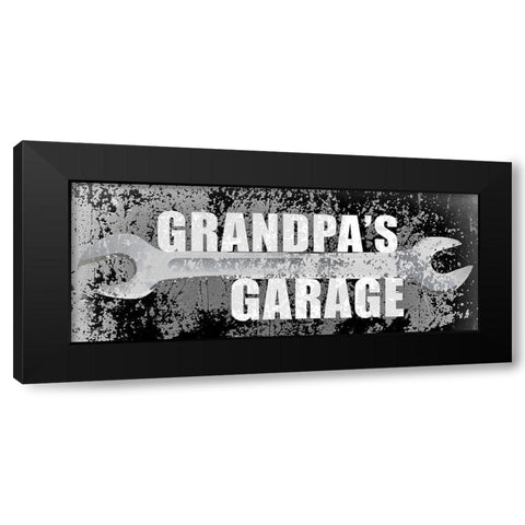 Grandpas Garage Black Modern Wood Framed Art Print with Double Matting by Kimberly, Allen