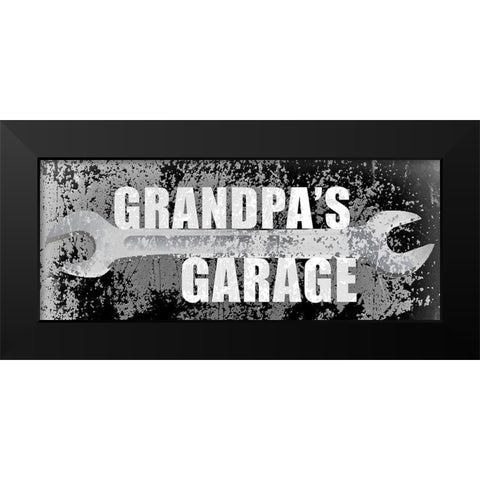 Grandpas Garage Black Modern Wood Framed Art Print by Kimberly, Allen