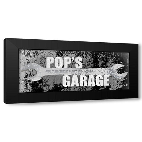 Pops Garage Black Modern Wood Framed Art Print with Double Matting by Kimberly, Allen
