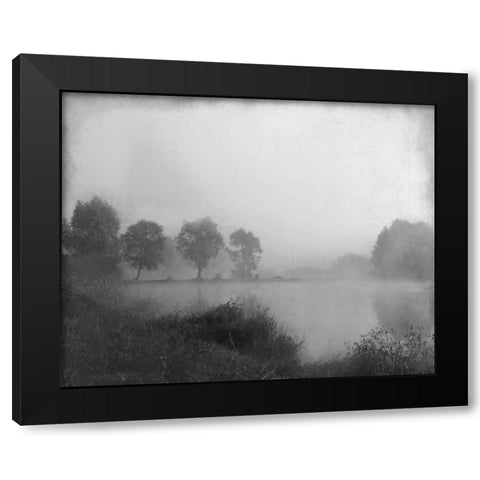 Misty Lake Day Black Modern Wood Framed Art Print with Double Matting by Allen, Kimberly