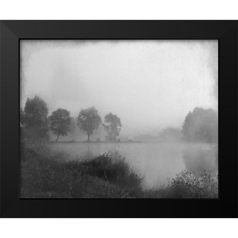 Misty Lake Day Black Modern Wood Framed Art Print by Allen, Kimberly