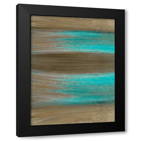 Turquoise Stream 1 Black Modern Wood Framed Art Print by Allen, Kimberly