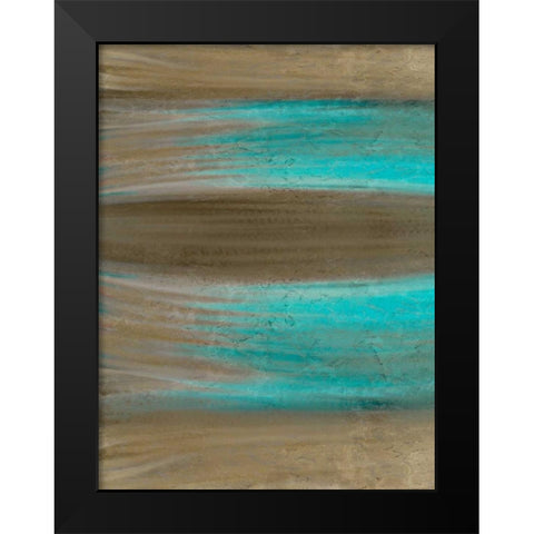 Turquoise Stream 1 Black Modern Wood Framed Art Print by Allen, Kimberly